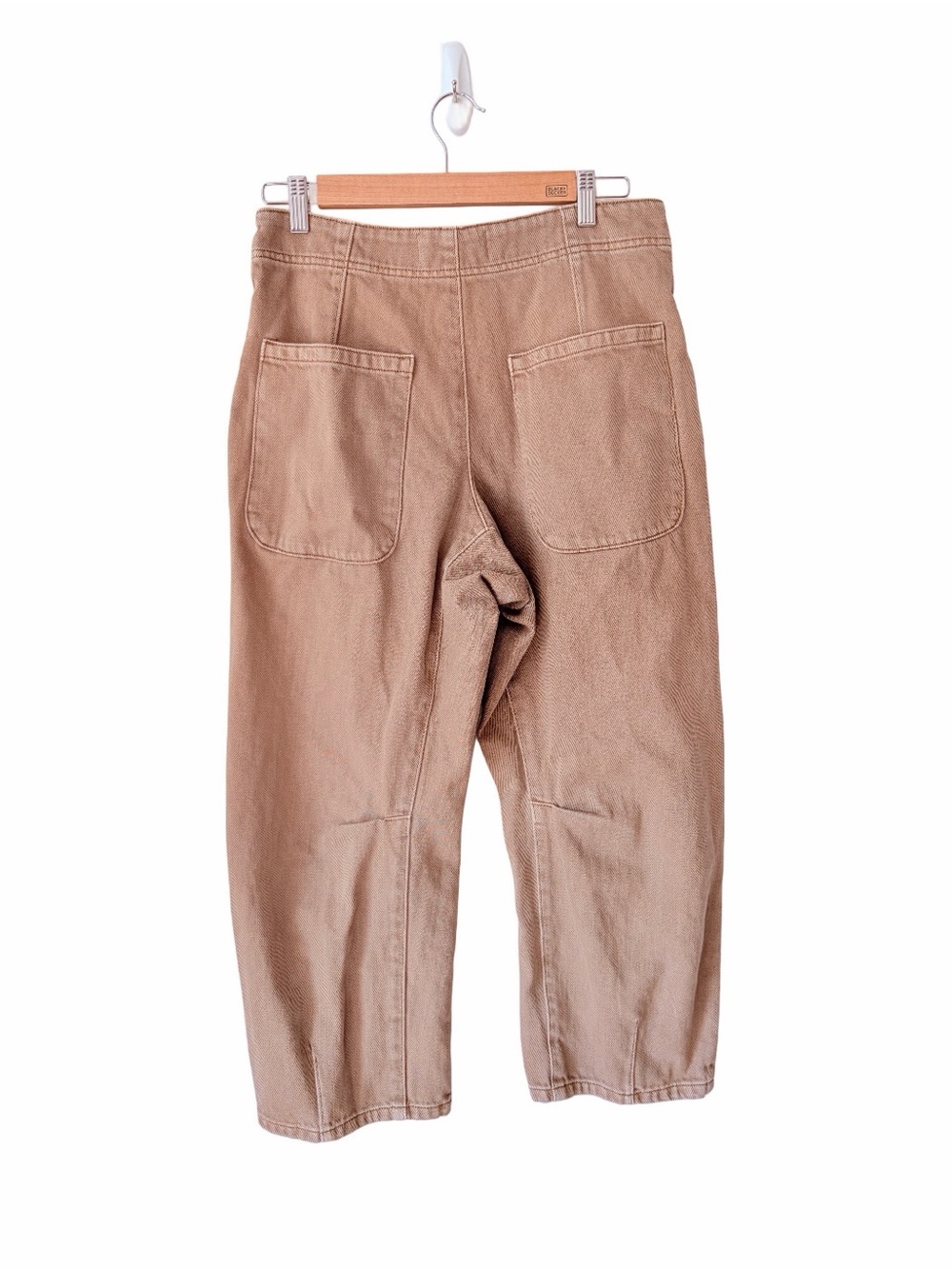 Free People We The Free Oska Relaxed Fit Jeans size 28 Tan Button Front - Picture 3 of 9
